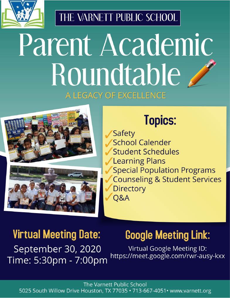 Parent Academic Roundtable